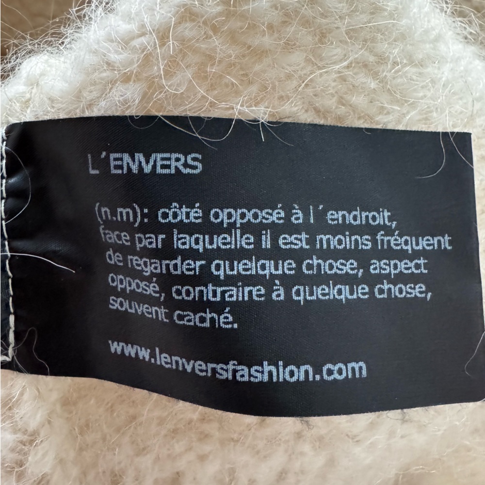 NWOT L’envers Barbara Sweater ivory  Size S/M - Picture 10 of 11